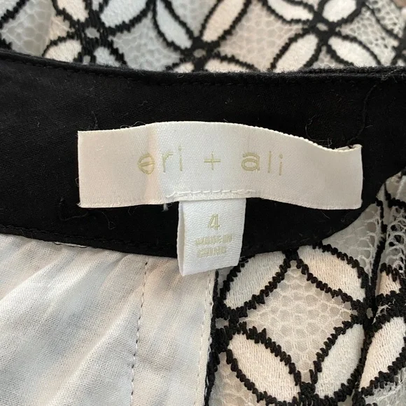 Eri + Ali Ninetta Lace‎ Black White Dress, Size 4 - Picture 16 of 17